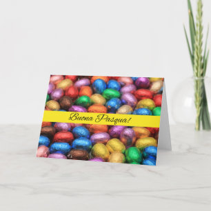 Cartão De Festividades Buona Pasqua Ovos de Páscoa de Chocolate
