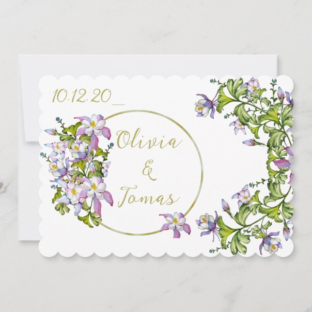 Cartão De Festividades Buquê elegante das colinas de aquarelas (Frente)