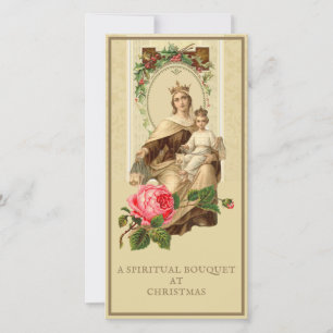 Cartão De Festividades Buquê Espiritual Oração Católica Monte Carmelo