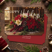 Buquê Floral de Poinsettia Personalizado Foto