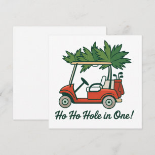 Cartão De Festividades Buraco de Um Natal Ho Ho Santa Golfe Golfe 
