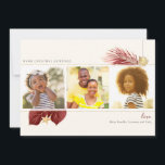 Cartão De Festividades Burgundy & Dourado Beach Tropical Greenery 3-Foto<br><div class="desc">O cartão de férias da Boutique Co. náutica e o cartão de férias tropical de ouro apresentam marrom aquoso e verde tropical de ouro e é acentuado com uma camada de água bonito e estrelas de água de marfim correspondentes. O cartões de natal, o nome da família e o ano...</div>