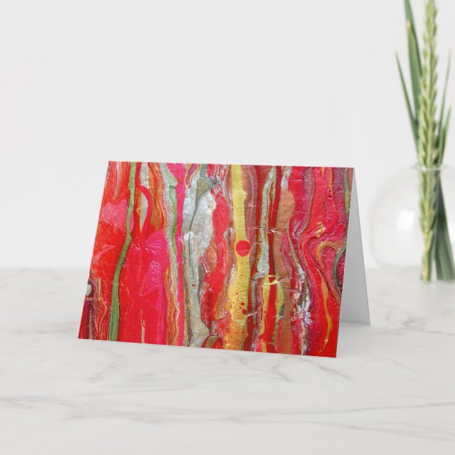 CARTÃO DE FESTIVIDADES BURNING ABSTRACTION - GREETING CARD (Frente)
