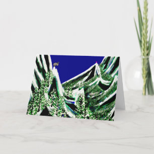 Cartão De Festividades burros em picos de montanha