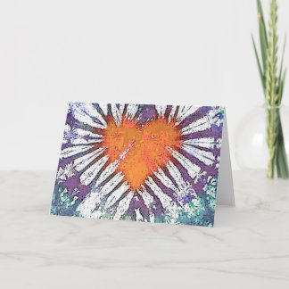 Cartão De Festividades Burst do Coração