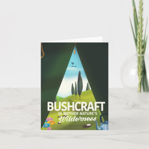 Cartão De Festividades Bushcraft 'Visite a natureza selvagem da Mãe'
