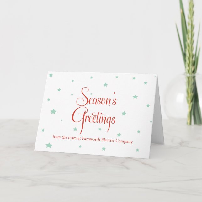 Cartão De Festividades Business Holiday Cards - Starry Christmas (Frente)