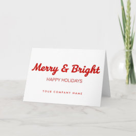 Cartão De Festividades Business Retro Script Merry & Bright