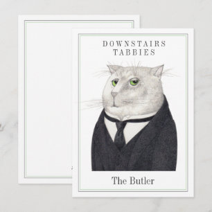 Cartão De Festividades BUTLER CAT 4.5x6.25 Placa plana + Texto