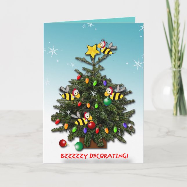 CARTÃO DE FESTIVIDADES BZZZZZY DECORATING! (Frente)