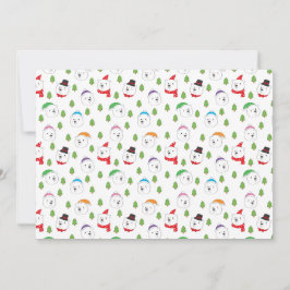 Cartão De Festividades Cabeça Adorável de Urso Polar Natal