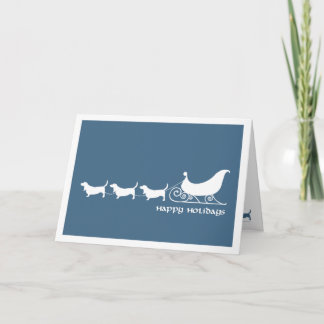 Cartão De Festividades Cabeça de Baixo Puxando Papais noeis Altura