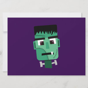 Cartão De Festividades Cabeça do Monstro de Frankenstein