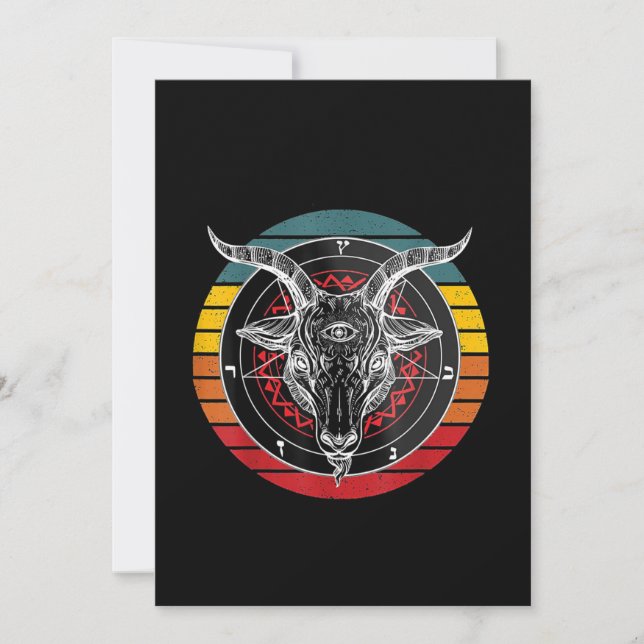 Cartão De Festividades Cabra Satanás, Presente de Cabra (Frente)