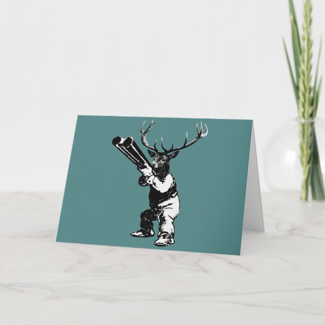 Cartão De Festividades caça aos veados (Frente)