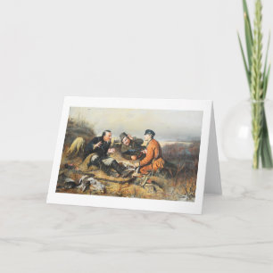 Cartão De Festividades Caçadores descansando