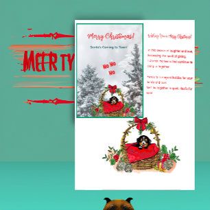 Cartão De Festividades Cachorrinho Festivo de Boas Festas - Feliz Natal