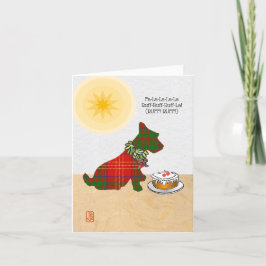 Cartão De Festividades Cachorrinho Scottie Fa-La-La-La-La, Ruff-Ruff-Ruff
