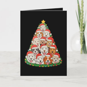 Cartão De Festividades Cachorrinhos de árvore de Natal Xmas Cachorro Mãe