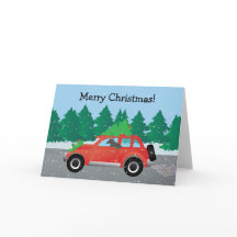 Cachorro Afegão - Carro com Árvore de Natal no Top