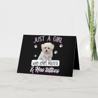 Cartão De Festividades Cachorro | Apenas Uma Menina Que Ama Maltês E Tatu