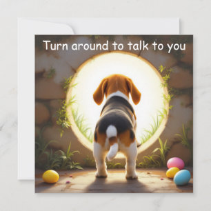 Cartão De Festividades Cachorro-beagle - Páscoa