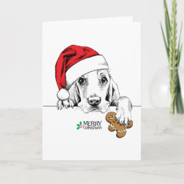 Cartão De Festividades Cachorro Bonito com Biscoito Gingerpão