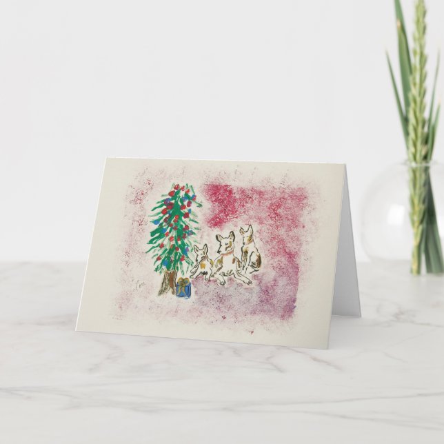 Cartão De Festividades Cachorro Cachorro Cachorro Cachorro Cachorro Feliz (Frente)