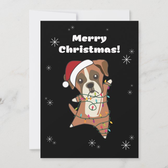 Cartão De Festividades Cachorro Cachorro Natal Neve Cães de inverno (Frente)