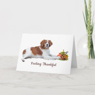 Cartão De Festividades Cachorro com Comida de agradecimento