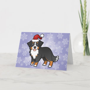 Cartão De Festividades Cachorro da Montanha Bernese de Natal