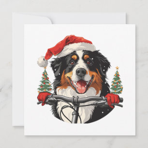 Cartão De Festividades Cachorro da Montanha Bernese de Natal