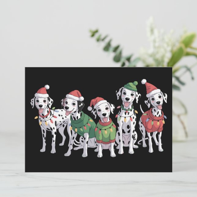 Cartão De Festividades Cachorro dálmata Natal Amante Xmas Mãe de Cachorro (Em pé/Frente)