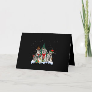 Cartão De Festividades Cachorro Fofo de Natal do Schnauzer Miniatura