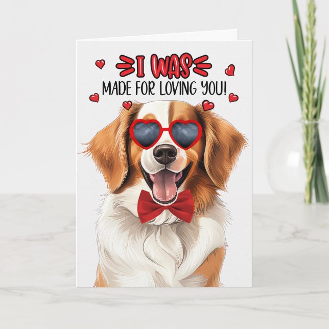 Cartão De Festividades Cachorro Kooikerhondje feito por amar você Namorad (Frente)