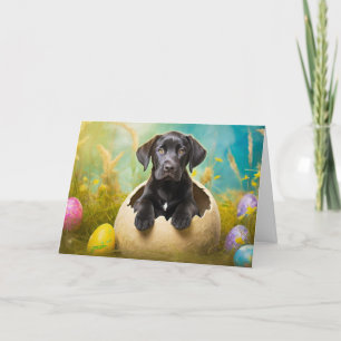 Cartão De Festividades Cachorro Labrador preto