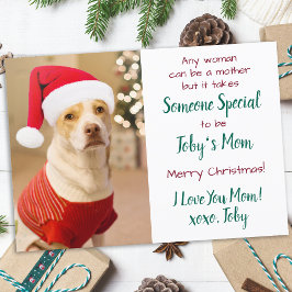 Cartão De Festividades Cachorro Mãe Personalizada Foto de Pet Feliz Natal