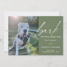 Cartão De Festividades Cachorro Moderno Late Os Angulos Peludos Cantam Fo