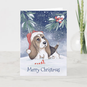Cartão De Festividades Cachorro Natal Feliz