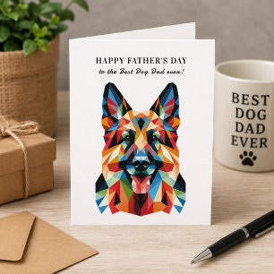 Cartão De Festividades Cachorro Pastor Alemão Dia dos Pais Personalizado