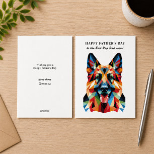 Cartão De Festividades Cachorro Pastor Alemão Dia dos Pais Personalizado