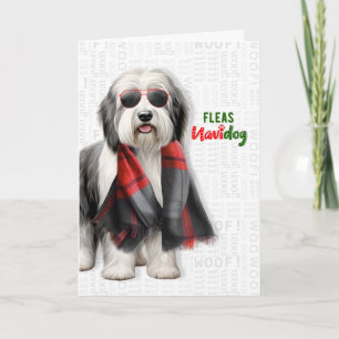 Cartão De Festividades Cachorro Pastor Fofo Piadas Navidog Natal