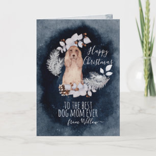 Cartão De Festividades Cachorro Personalizado Mamãe Cocker Spaniel Natal