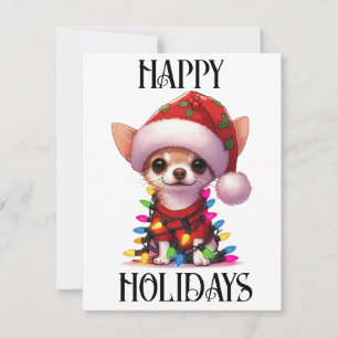 Cartão De Festividades Cachorro-quente de Natal Fofo 