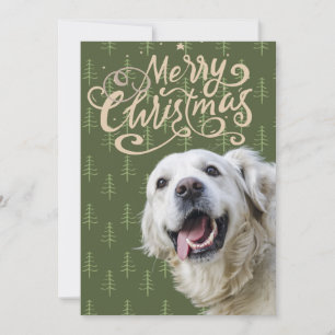 Cartão De Festividades Cachorro Retriever Dourado Sorridente Feliz Natal