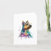 Cachorro Terrier Australiano Em Aquarela E Caneta