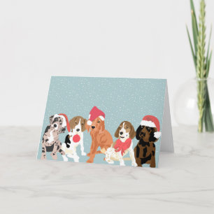 Cartão De Festividades Cachorros de galinha (dentro de vazio)
