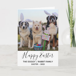 Cartão De Festividades Cachorros Engraçados com Felz pascoa de Raios