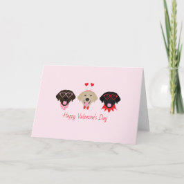 Cartão De Festividades Cachorros Labrador Retriever Felizes no Dia dos Na