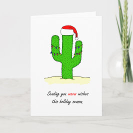 Cartão De Festividades Cactus Christmas
